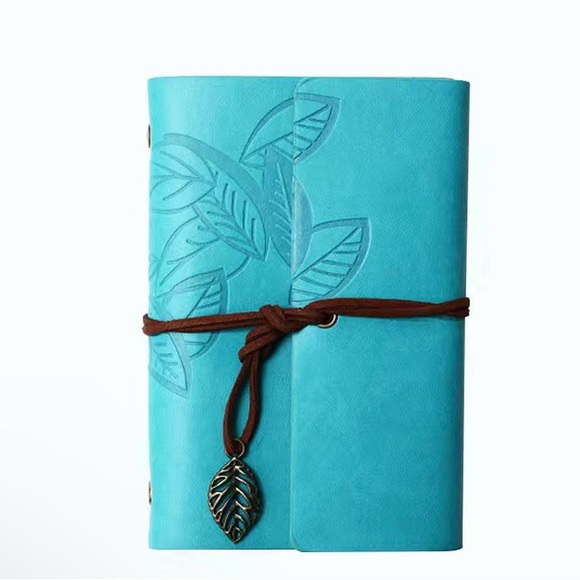 Leather Journal Leaf Pattern - Dark Brown - NWT - Picture 6 of 8